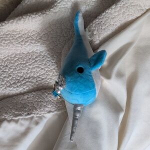 Blue and White Plush Whale USB/Micro USB Power Bank 😍